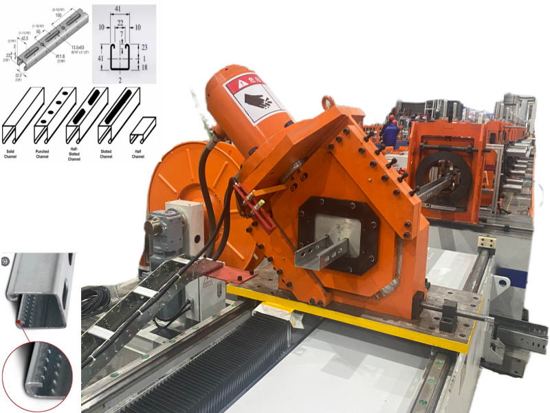 2.0-4.0 mm High Speed CU Solar Strut Roll Forming Machine 30 M/min ZTRFM Unistrut Channel Roll Forming Machine