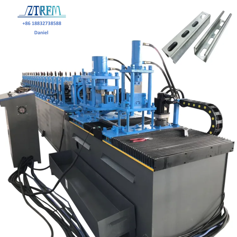 Automatic Solar Strut Channel Roll Forming Machine Solar Mounting Structure Bracket Machine