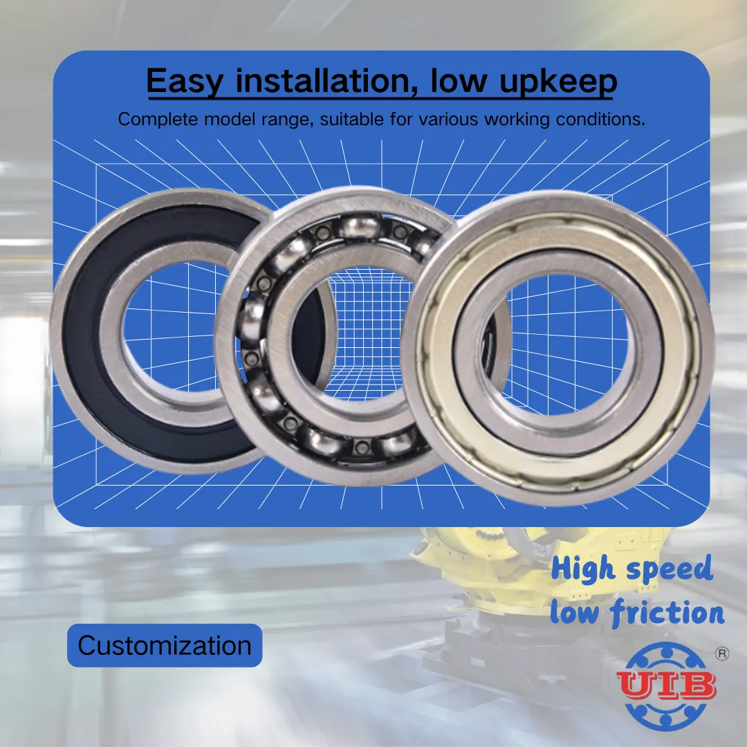 6217 2RS C3 Clearance Deep Groove Ball Bearings for High-Speed Applications - Low Noise & Smooth Operation Bearing Ready to Ship UIB+1