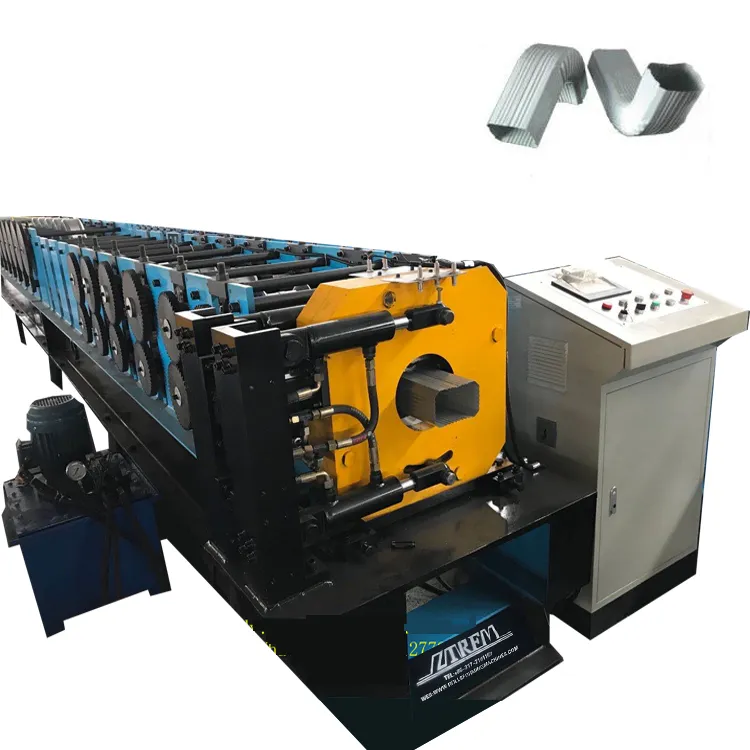 Steel Roof Rain Collection Gutter square Downspout Pipe Making Machine ZT--004+22kw