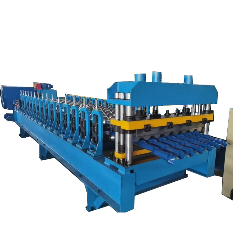 Roofing Sheet Color Steel Glazed Roof Tile 3D Effect Roll Forming Machine PLC Control High Productivity Gear-Driven