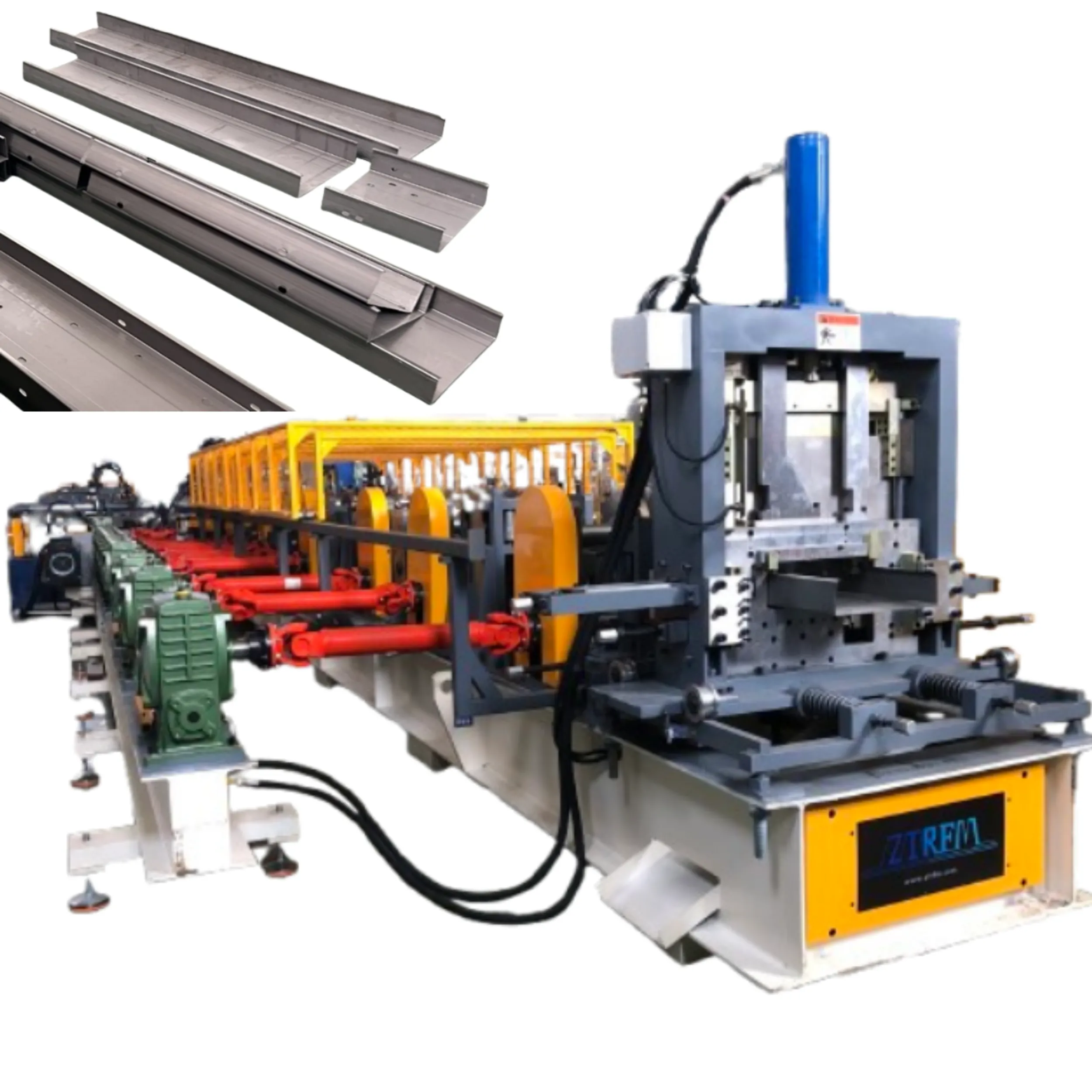 High Speed PLC Controlled CZ Steel Frame & Purlin Machines with Gear & Bearing High-Accuracy Hydraulic Cutting System
