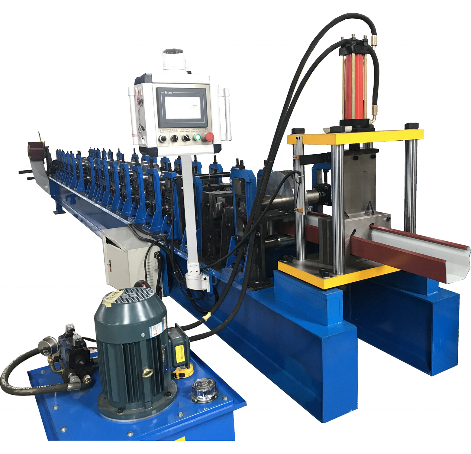 ZTRFM Hot Sale Full Automatic Rain Water Gutter Roll Forming Machine Rain Water Gutter Making Machine Roof Gutter Making Machine