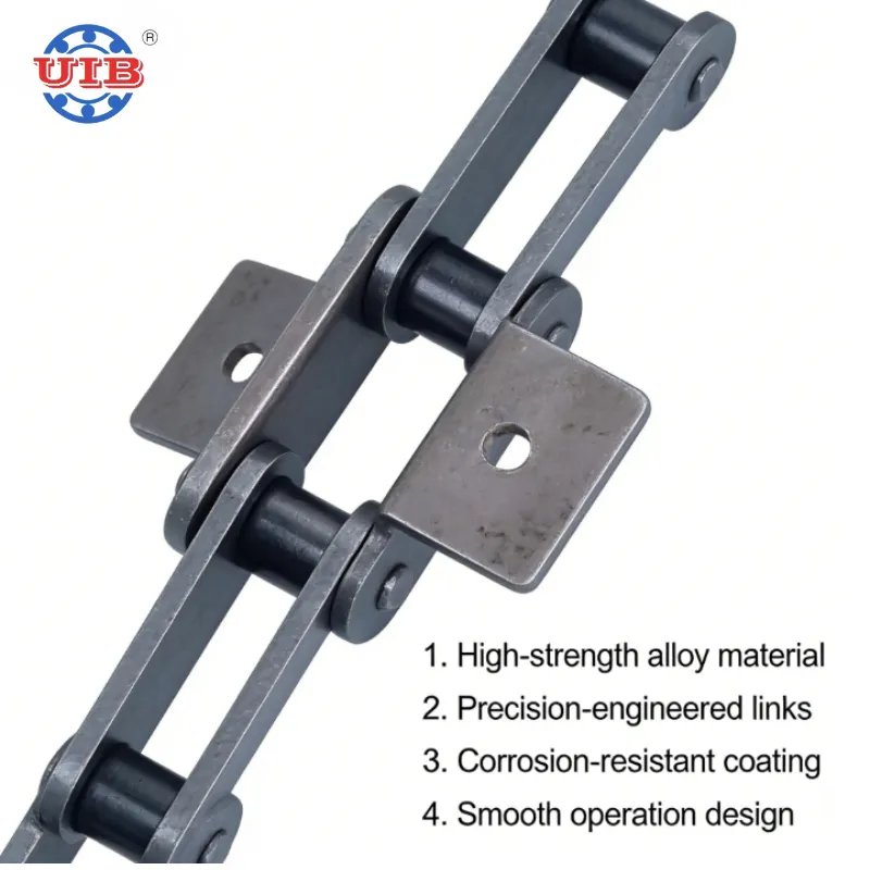 Stainless Steel Double-Pitch Roller Chains C2060 C2080 A1 K1 A2 K2 Attachments Standard Conveyor Transmission Chains