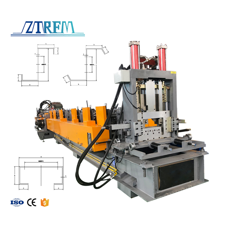 ZTRFM China Manufacturers Full Automatic Cz Purline Roll Forming Machine C Z Purlin Roll Forming Machine