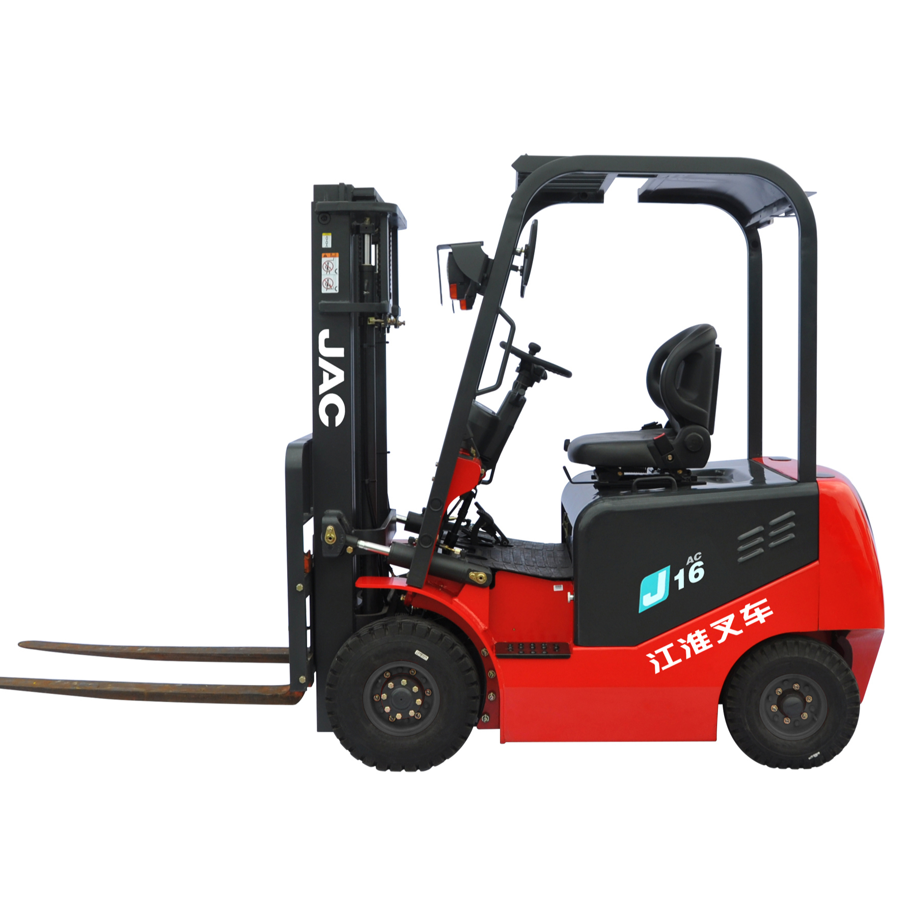 JAC Portable 1.6Ton 2Ton 2.5Ton Battery Forklift Seated CPD16 Four Wheel China Mini Electric Forklift
