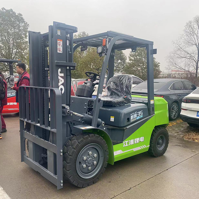 JAC Electric Off-road Forklift 3t 2.5 Ton 3ton Truck Counterbalanced Four-wheel Lead Acid Battery 80 v 500ah