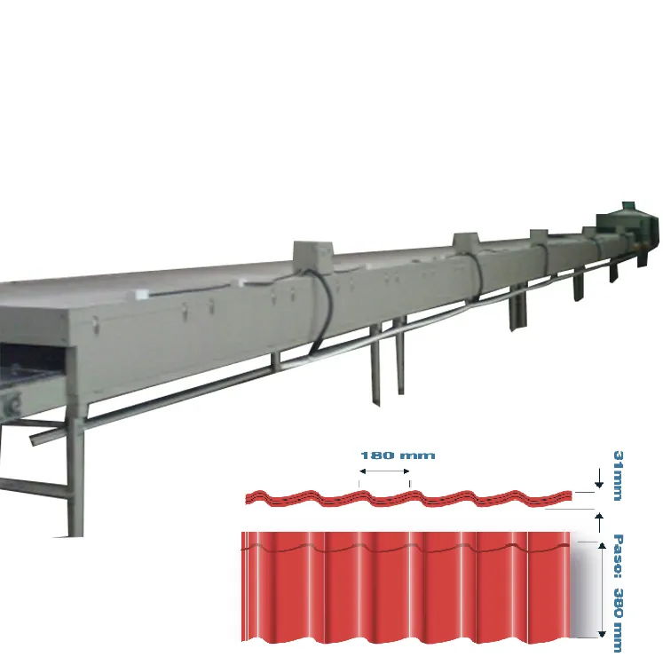 Automatic Stone Coated Roof Tile Production Line 6000pcs/day+ZTE-RDL+18KW