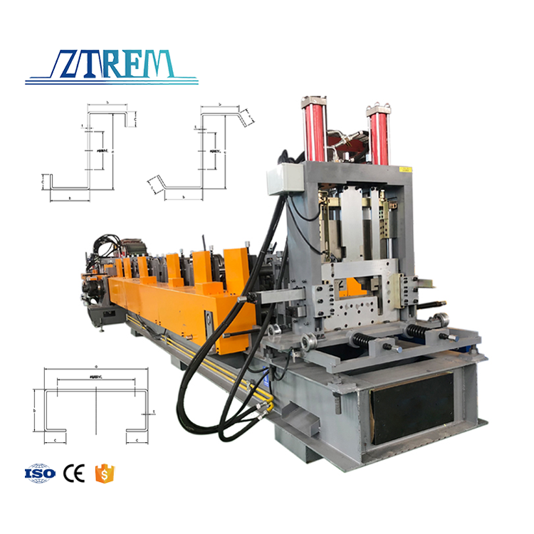 Hydraulic Power System Fully Automatic Changing Sizes America Area CZ Purlin Machine Engine Motor Bearing PLC Control Hydraulic