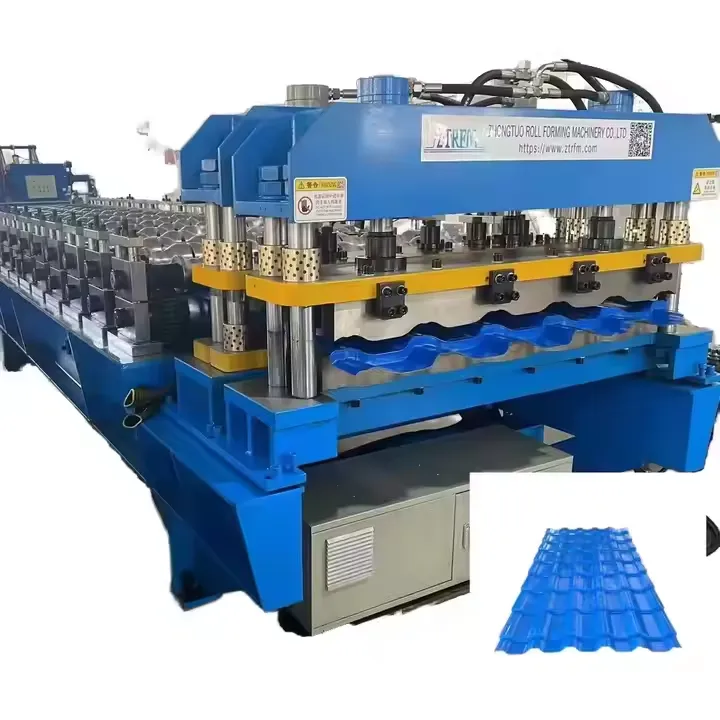 Professional Glazed Tile Roofing Sheet Roll Forming Machine Metal Tile Making Machine