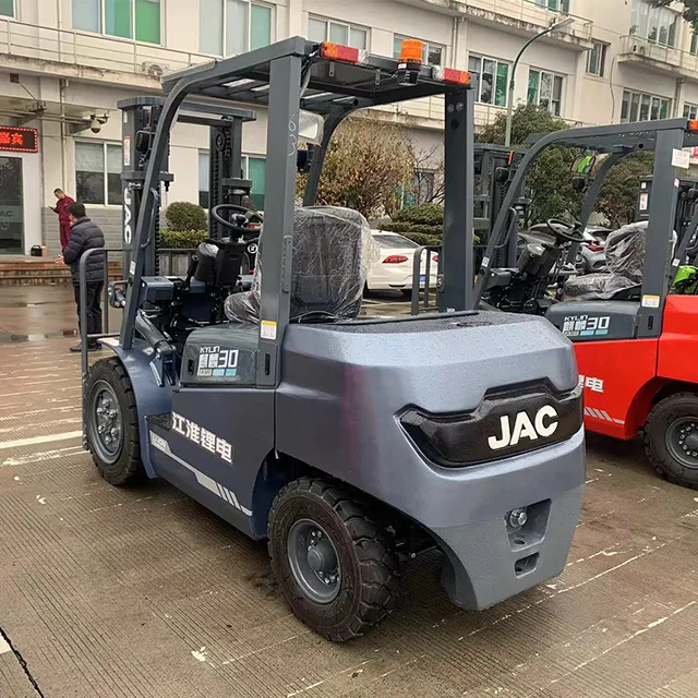 JAC Fork Lift Cheap Electric Forklifts 2.5 3 Ton Forklift Truck Fork Lift Laser Warning Light Price Parts Voltas Montacargas YELLOW+5500 mm+3 Ton+JAC CPD