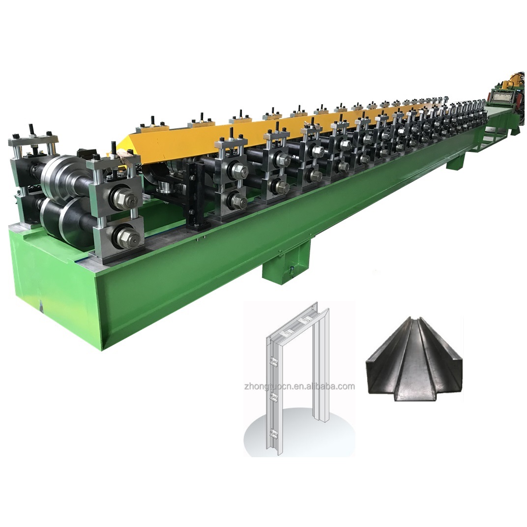2 in 1 Full Automatic Galvanized Steel Door Frame Roll Forming Machine Steel Door Frame Making Machine