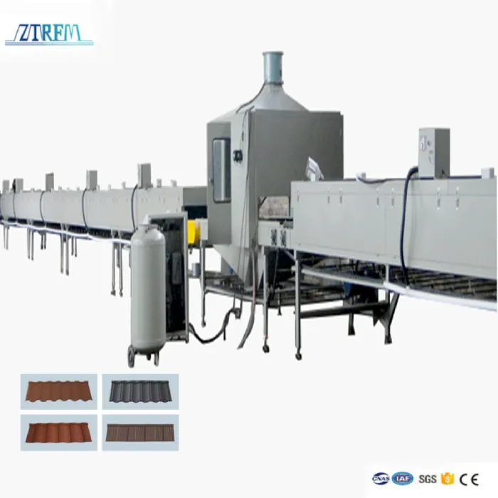 Stone Coated Metal Roof Tile Roll Forming Machine Production Line Hydraulic Cutting Sheet Making Equipment 6-10pes/minutes+ZT-1170+113kw