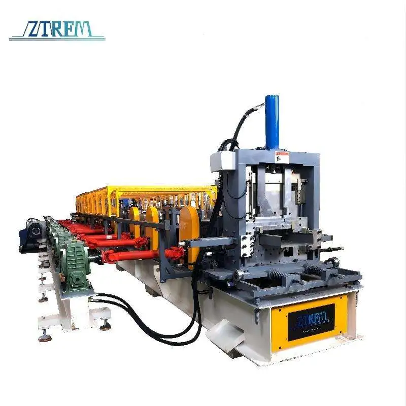High Accuracy M Channel Purline Sigma Section Purlin Roll Forming Machine ZTRFM Eave Strut Roll Forming Machine+7inch, 8inch, 10inch+10m/min