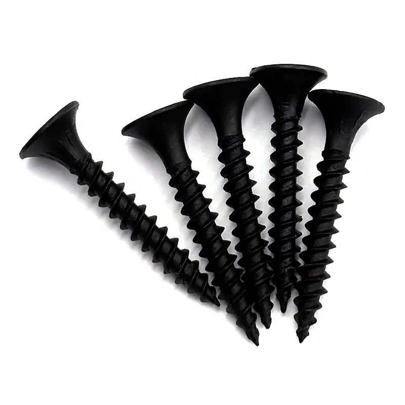 High-quality Drywall Screws Produced by Chinese Manufacturers with Bugle Heads and Black Phosphated