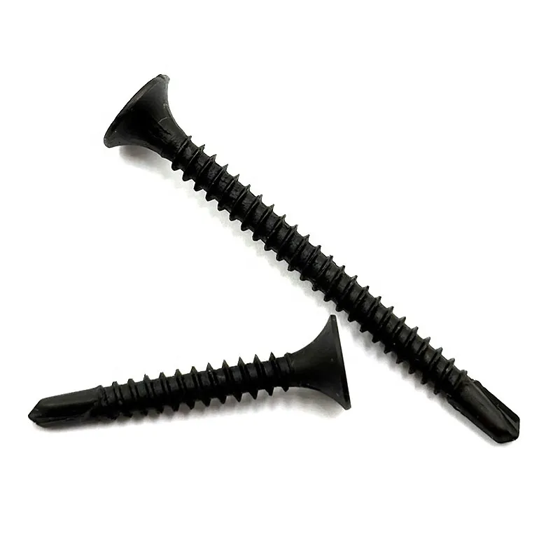 High Quality Factory Supply Black Phosphated Self Drilling Drywall Screws Manufacturer Fine Thread Bugle Head