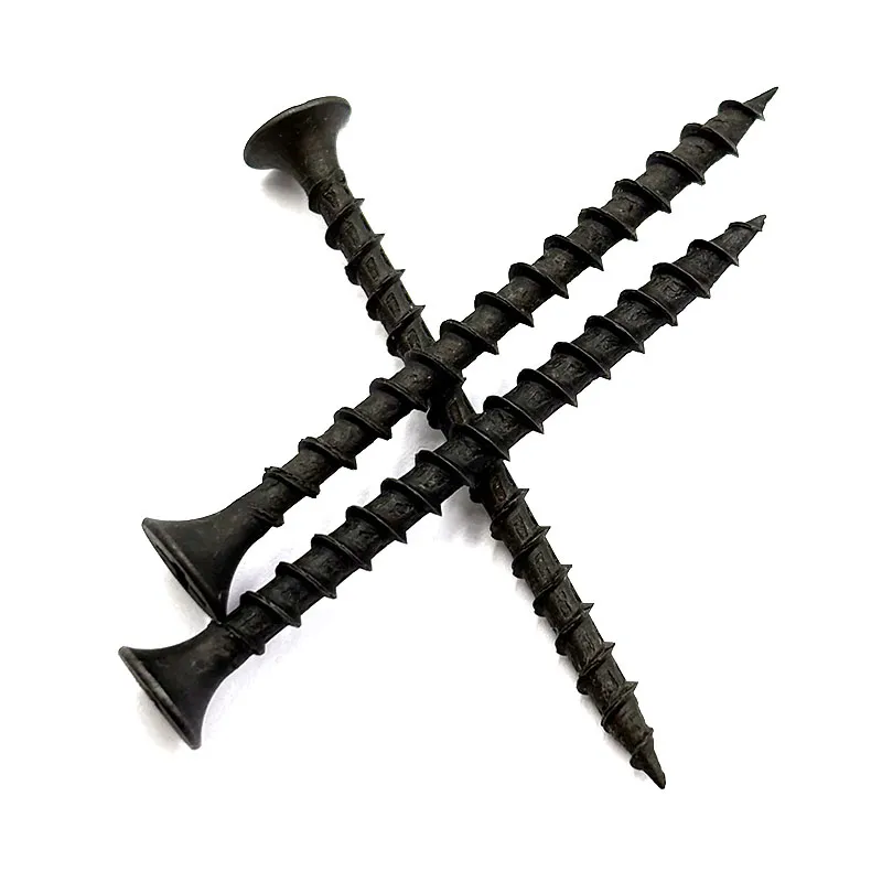 Factory Wholesale Drywall Screws with Black Phosphated Coarse Thread Bugle Head Drywall Screws+12mm+M3.5