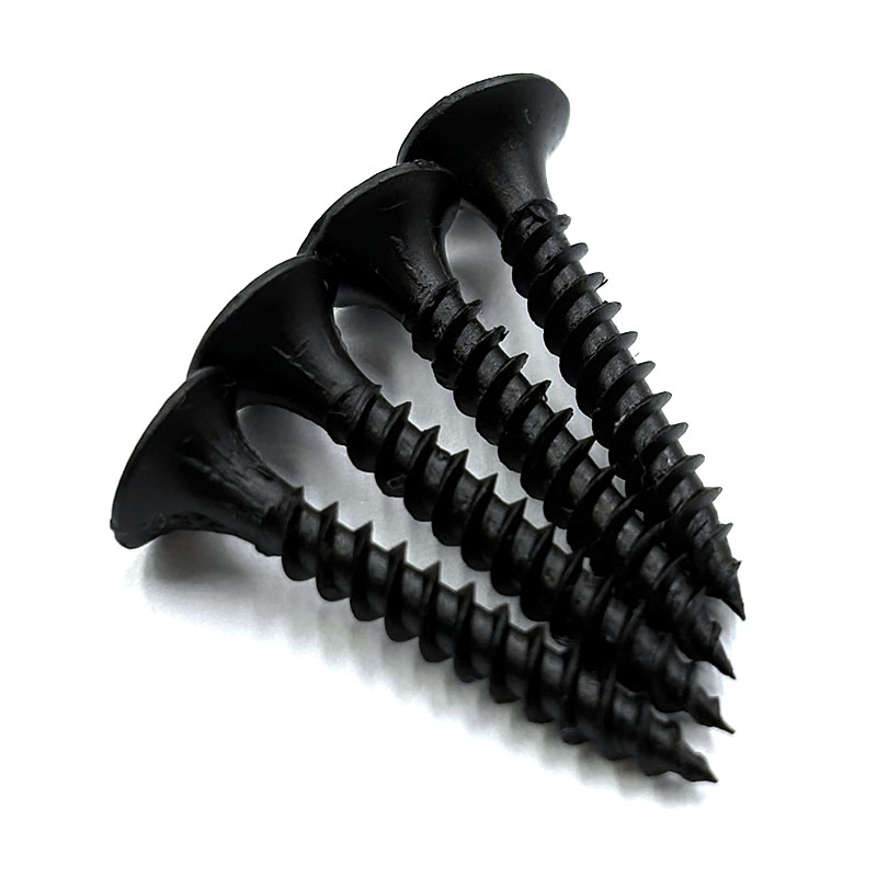 High Quality Drywall Screw in Black Phosphated Fine Thread Carbon Steel Bugle Head-Inch Measurement System Factory Direct