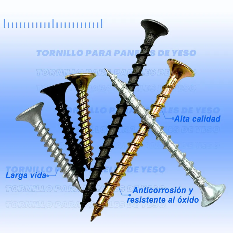 Tornillo Para Paneles De Yeso De Rosca Fina Y Gruesa Fosfatado Negro De Tamano Completo De Alta Calidad Drywall Screws+12mm+M3.5