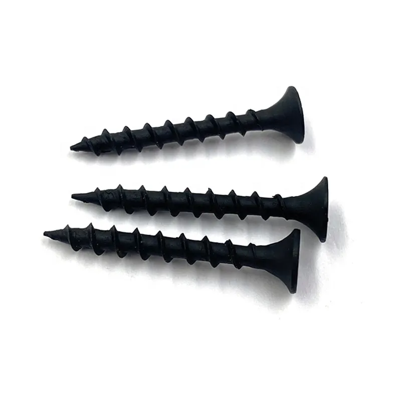 High Quality Black C1022 Phosphated Drywall Screws M3.5 25mm Custom Size Bugle Head