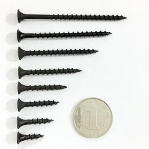 Black Coarse Thread Gypsum Drywall Screw for Wood-Metric & Inch Measurement System