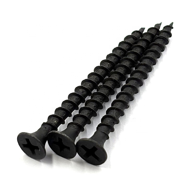 Factory Best Price Black Phosphated Gypsum Board Drywall Screws Various Size Bag Packing