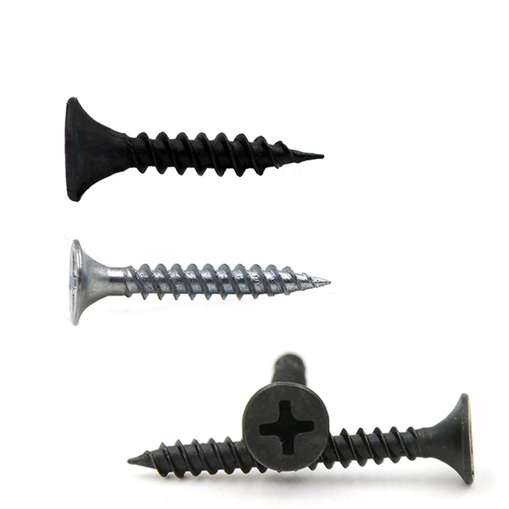 #8 X 2-1/2\" Black Oxide Finish Coarse Thread Drywall Screws with Bugle Drive Metric/Inch Measurement System Steel