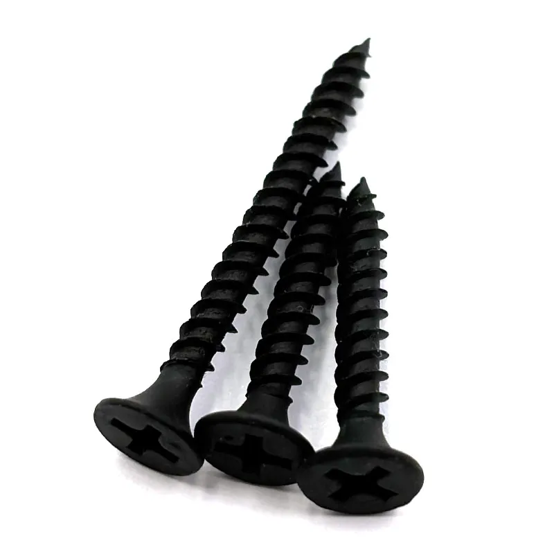 Special Black Phosphating Drywall Screws 3.5x13mm Fine Teeth and Pointed Tips Inch Measurement System