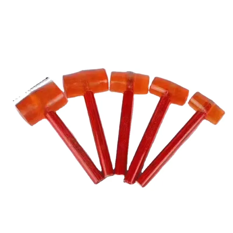 8oz/12oz/16oz/20oz/24oz Rubber Mallet Hammer with Fiberglass Handle, Wooden Handle, Iron Handle, OEM Support Claw Hammers+PVC+16 oz(453.59g)