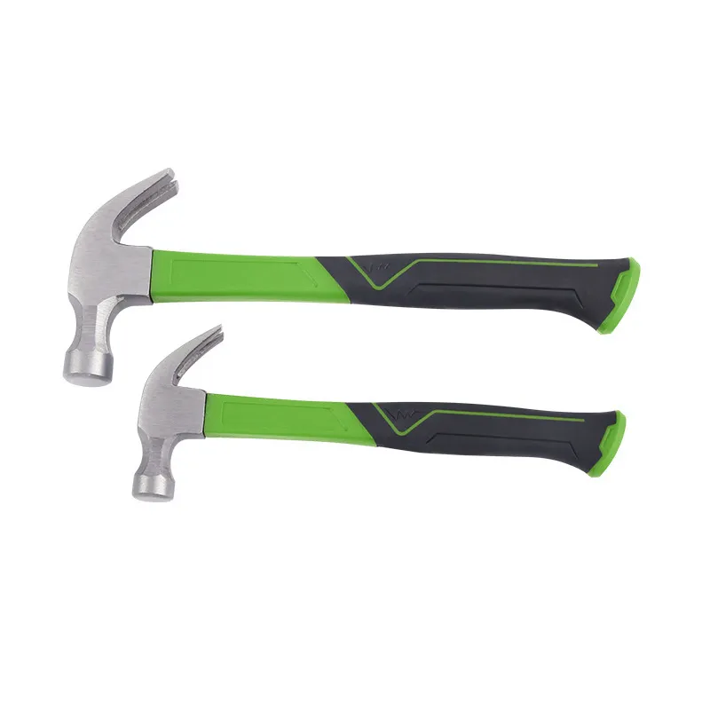 Industrial Grade Claw Hammer Fiberglass/Wooden Handle 45# Carbon Steel OEM Customizable Logo Color Multi-Size Options Free Claw Hammers+PVC+16 oz(453.59g)