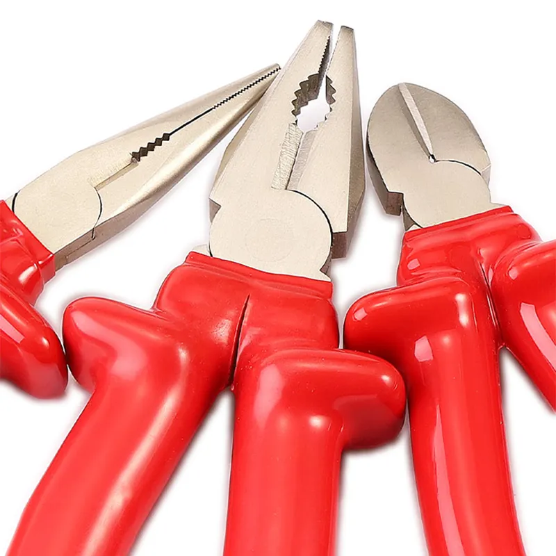 Professional Hand Tool 6 7 8 Inches Custom Combination Plier 45 Carbon Steel Muiti OEM CRV Plier Set Non Sparking 200 mm+1 1/2 in+Combination Pliers