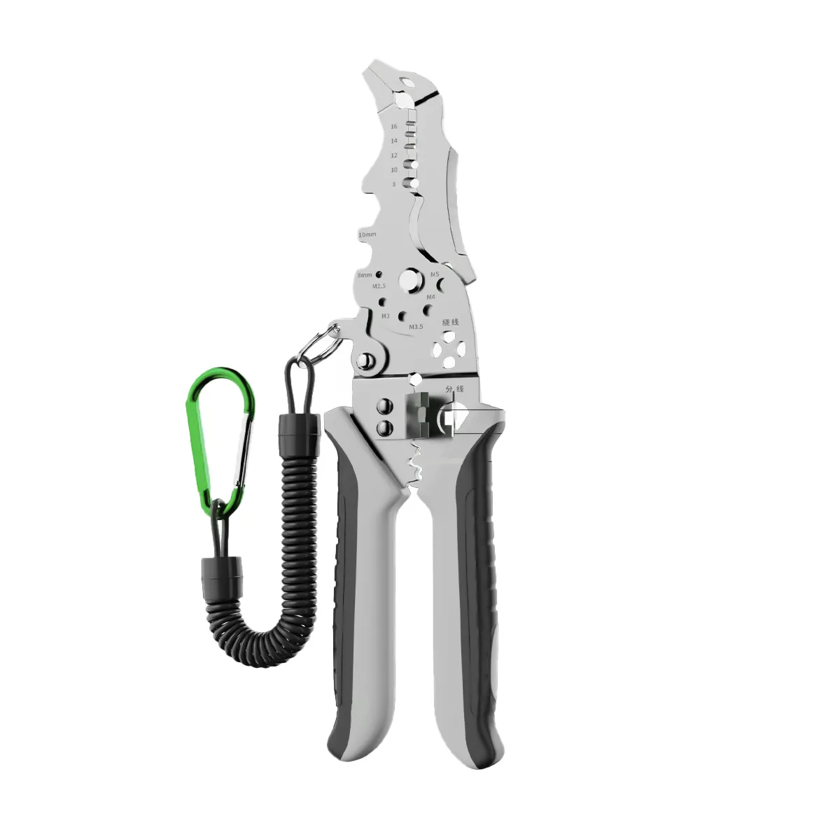 Diy Grade Wire Stripping Plier Combination Pliers for Wire Cutting Stripping Crimping Metric Measurement System OEM 200 mm+1 1/4 in+wire stripping pliers