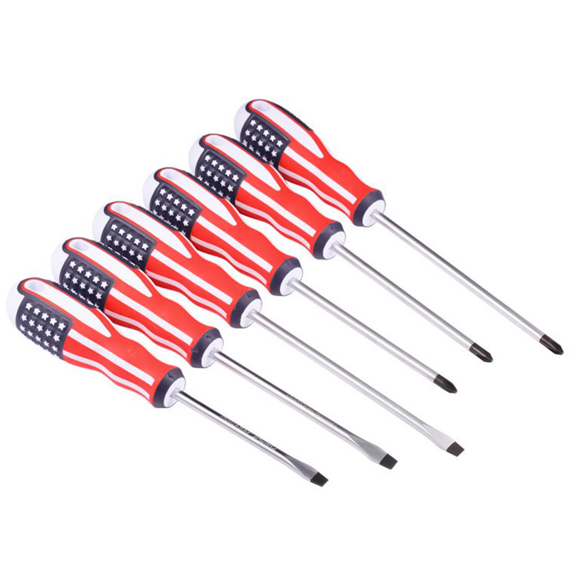OEM ODM Household Magnetic Phillips Slotted Screwdriver Set Chrome Vanadium Steel Industrial Plastic Handle Multifunctional