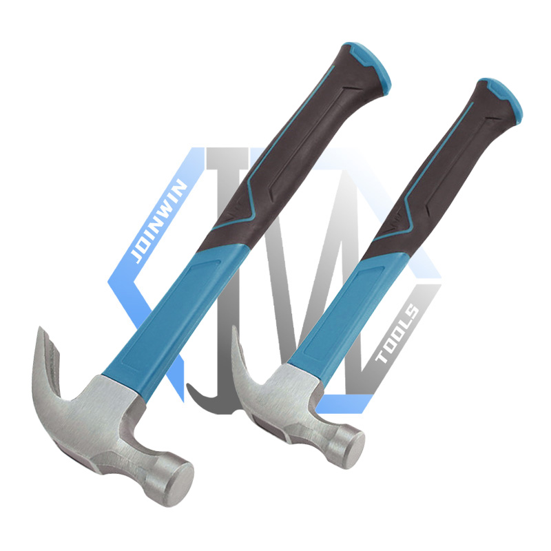 JOINWIN American Type Low Price High Quality DIY Industrial Grade 500g China Claw Hammer Tpr Plastic-coated Fiberglass Handle