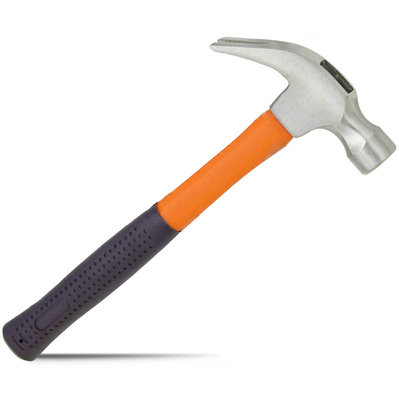 Factory Price High Quality Hot Sales Nail Hammer Professional Carbon Steel Hand Tool Fiberglass Handle Claw Hammer Manufacture