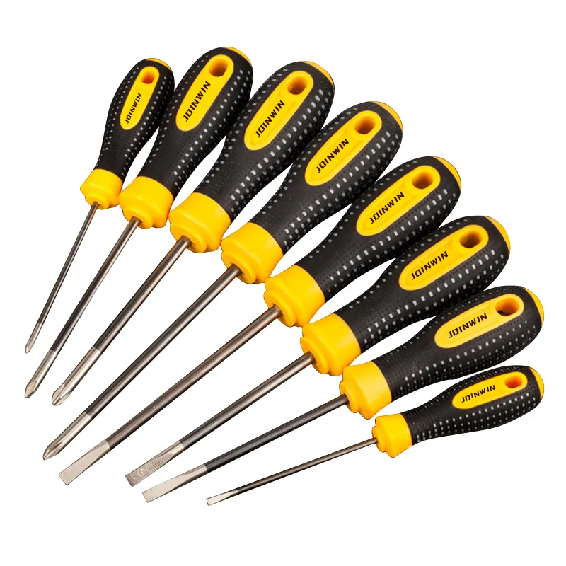 Industrial Grade Heavy Duty Flat and Cross Screwdrivers Slotted Hand Tools Set Phillips Magnetic OEM Available with Free Sample