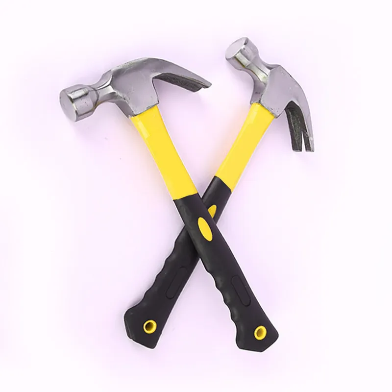 JOINWIN DIY OEM Full Polishing Nail Claw Hammer Antivibra Fiberglass Handle 8oz 12oz 16oz 20oz 24oz Factory Made China Claw Hammers+PVC+16 oz(453.59g)