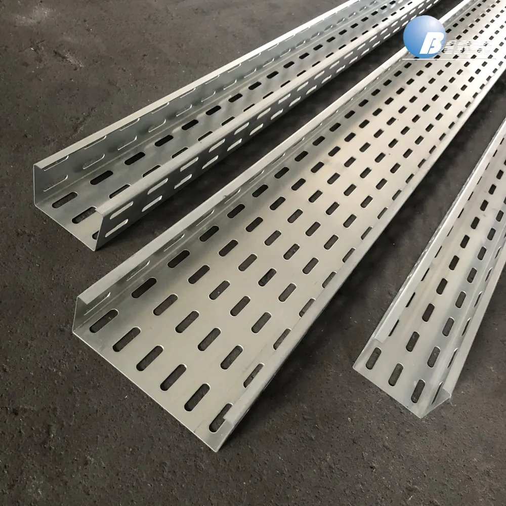 Cable Tray Light Version Ventilated with Intergrated Molded Universal Splice Plate for Straight and Angled Joints Jiangsu, China+BC+BESCA+2.44mm/3m/6m+50-900mm