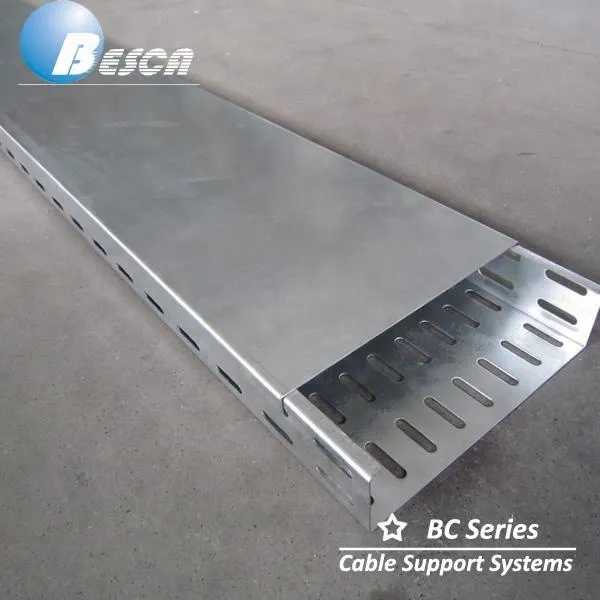 BESCA Chinese Manufacturer Galvanized Perforated Fiber Optic Cable Tray With Cover Aluminum Cable Tray Ladder Price List Jiangsu, China+BC+BESCA+2.44mm/3m/6m+50-900mm