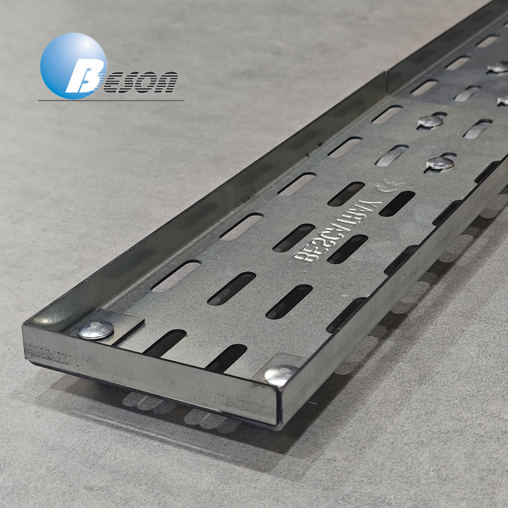 China Factory Heavy Duty Electrical Cable Trunking Trough Cable Bridge Perforated Cable Tray Supporting System OEM Customized
