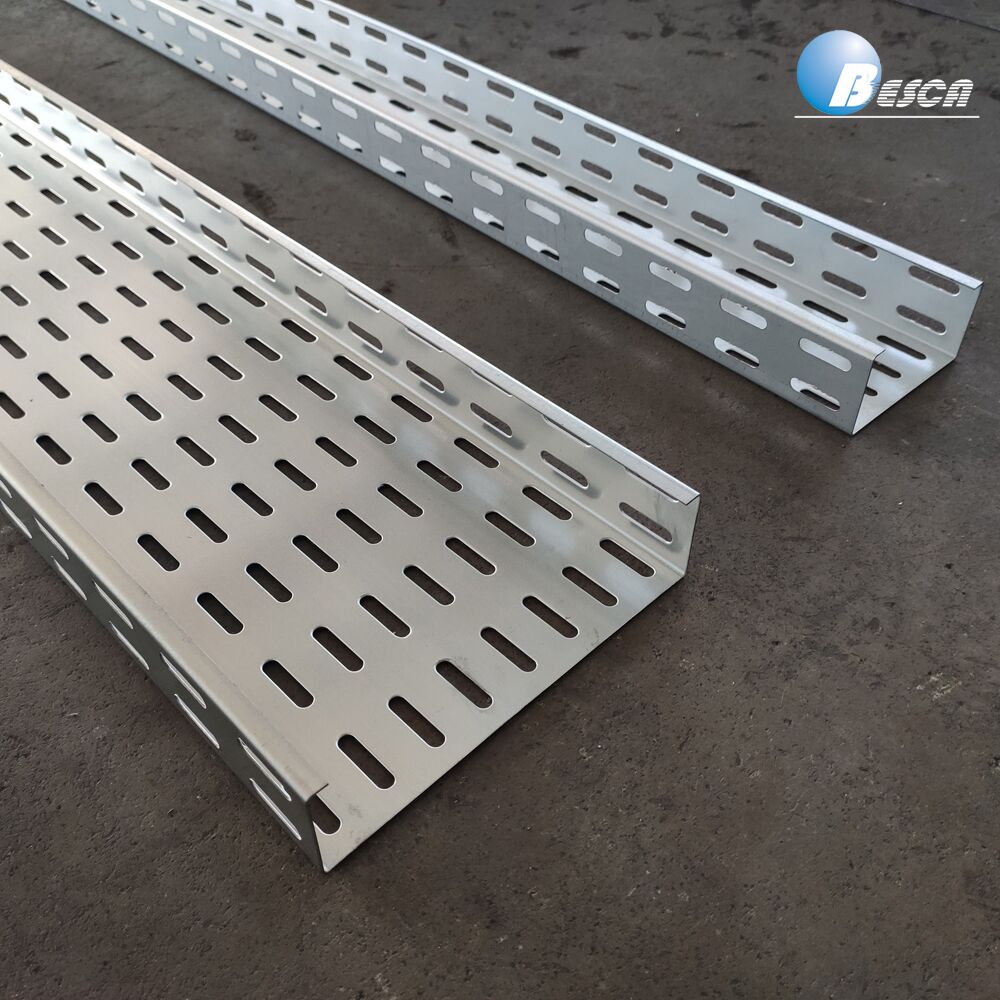 10mm Height Cable Tray Hot Dip Galvanized Steel Perforated Design