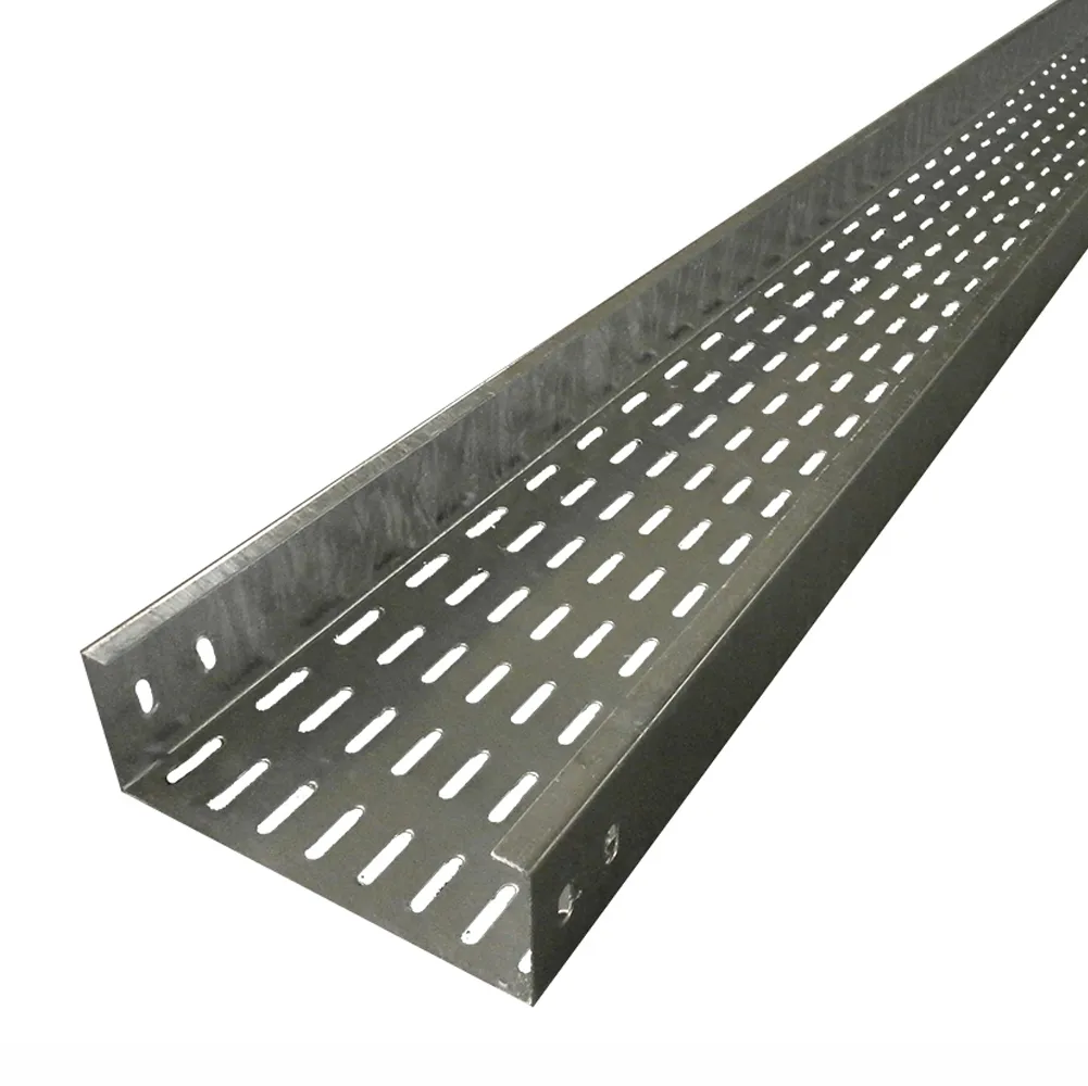 Light Duty Cable Tray Ventilated or Solid Uniformly Distributed Load Tested According to DIN EN IEC 61537 Standard Jiangsu, China+BC+BESCA+2.44mm/3m/6m+50-900mm