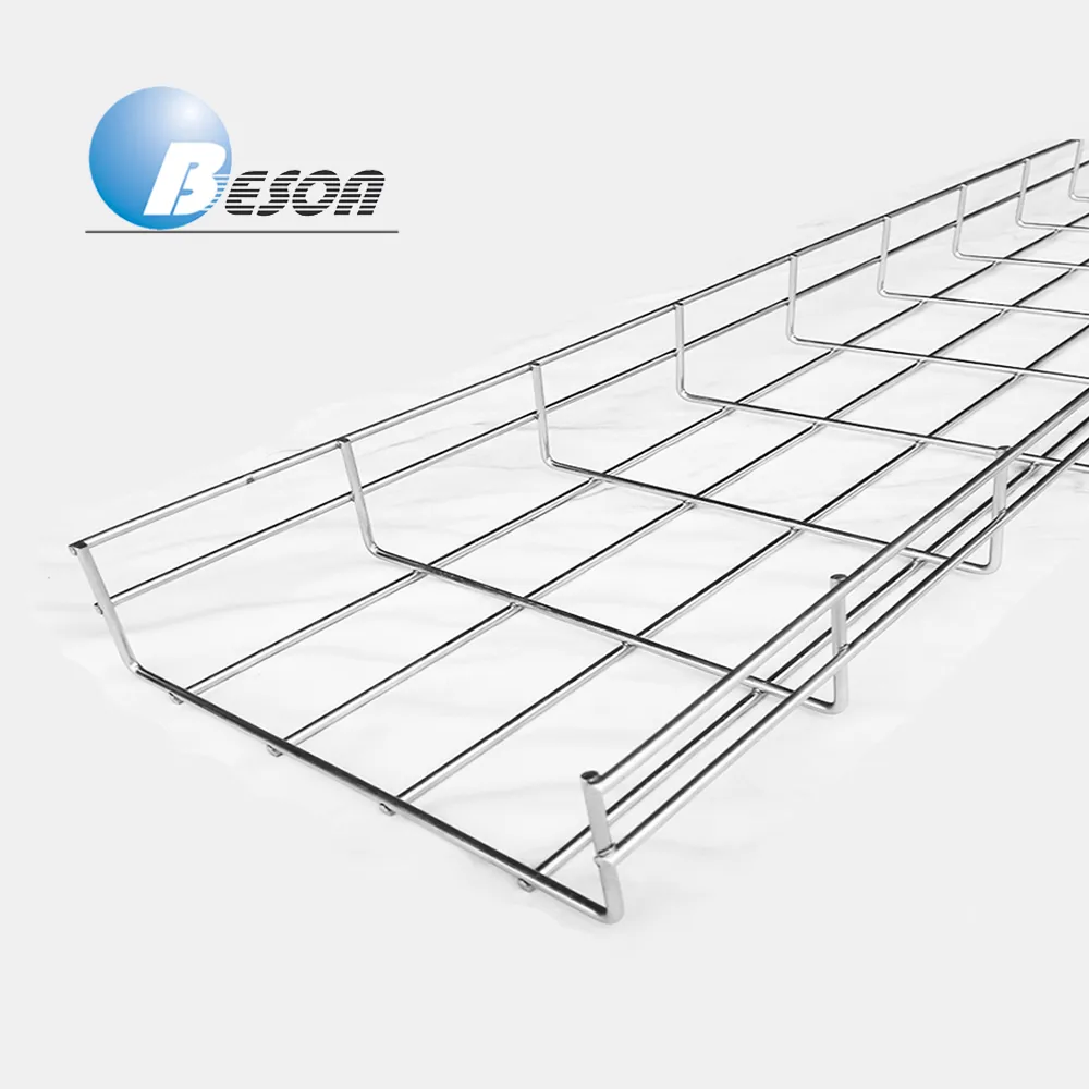 BESCA Wire Cable Tray Stainless Steel Welded Wire Mesh Cable Tray Basket Factory Prices Custom Jiangsu, China+BM+BESCA+1-6m+50-1000 mm