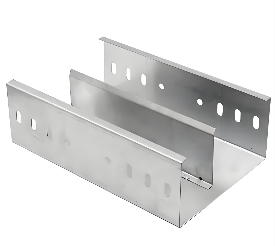 Gray RAL7052 Powder Coated Steel Ventilated Cable Trunking Welding Divider Standard Color Cost Effective Electrical Distribution