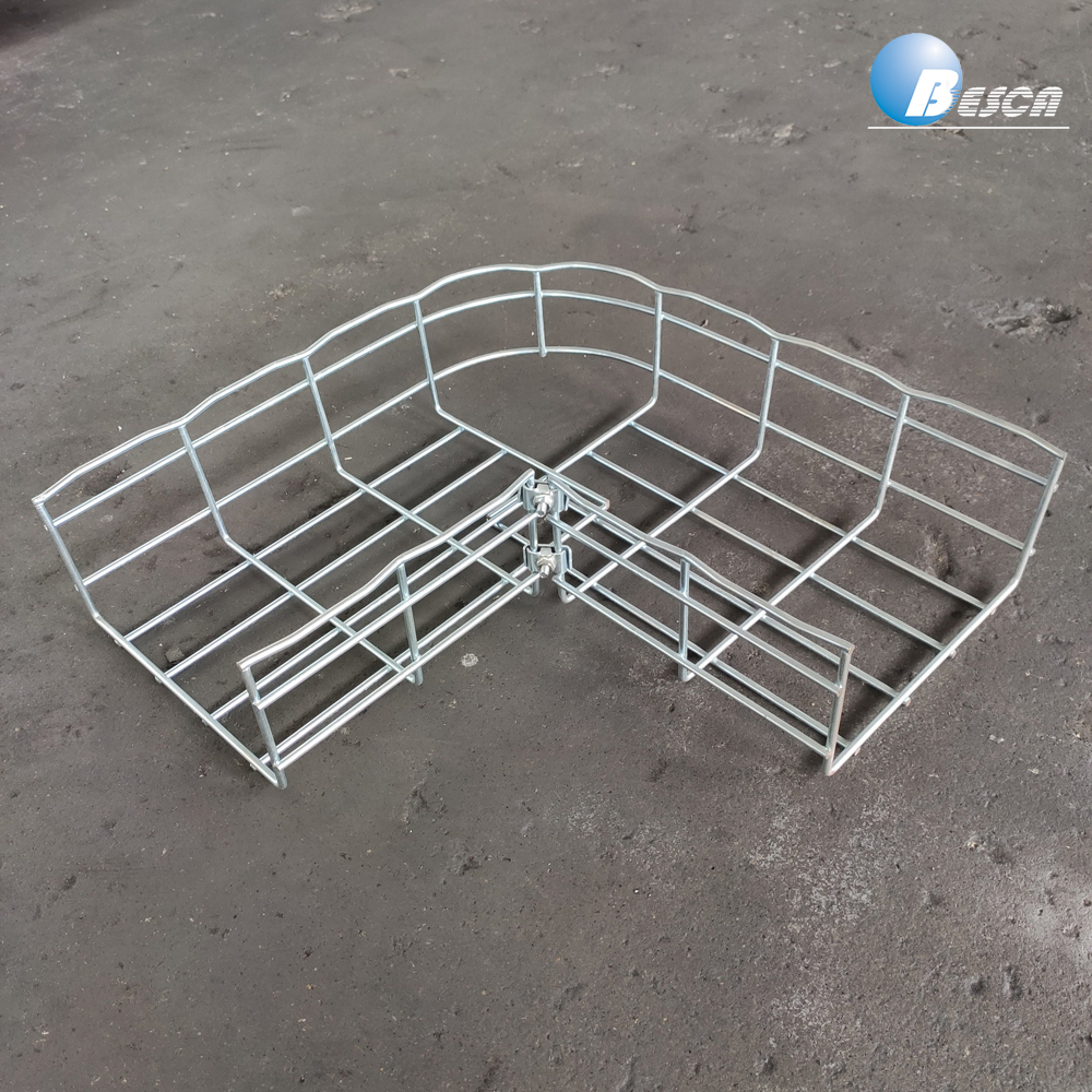 Wire Mesh Basket Cable Tray Elbow with Connectors IEC61537 and NEMA VE1