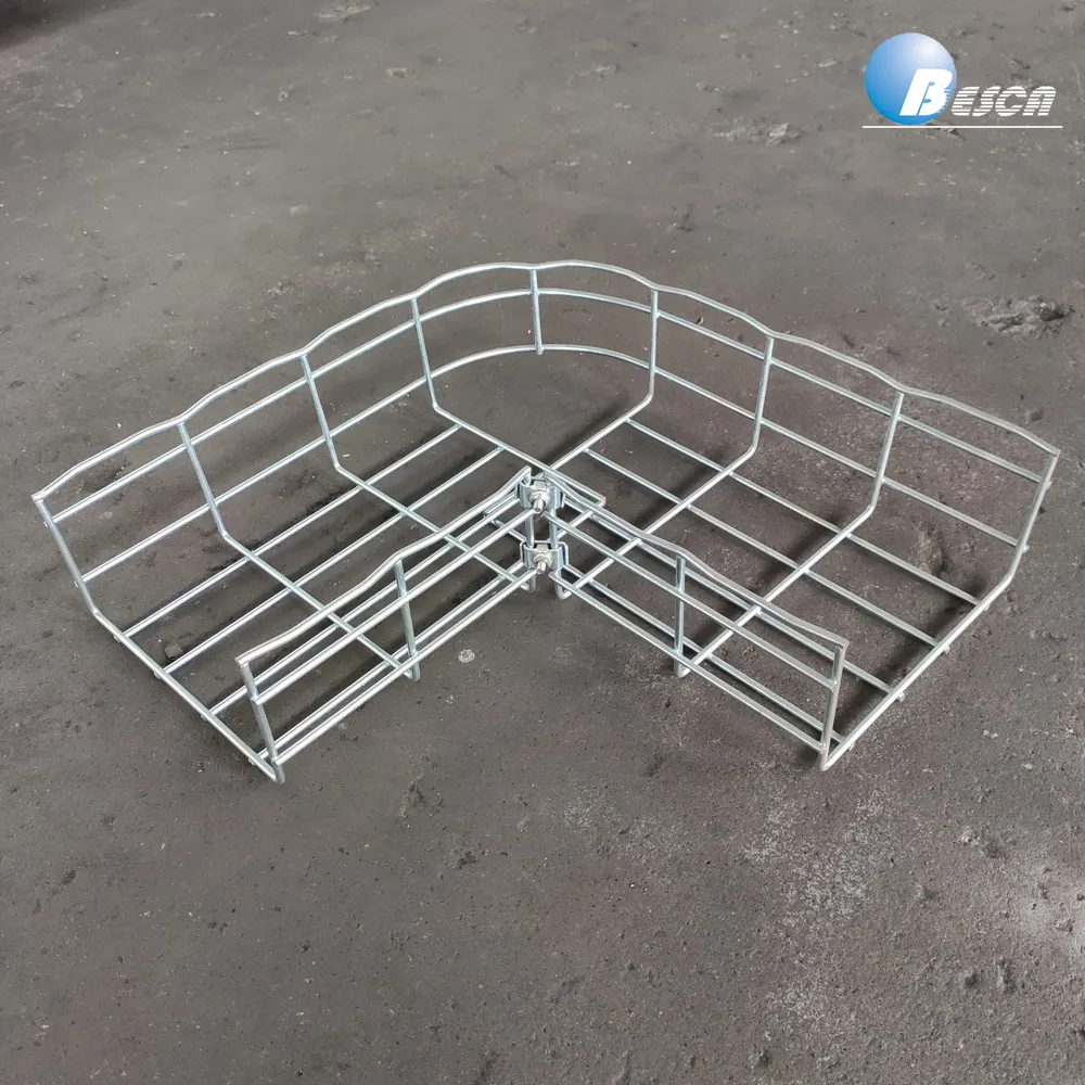 Wire Mesh Basket Cable Tray Elbow with Connectors IEC61537 and NEMA VE1 Jiangsu, China+BM+BESCA+1-6m+50-1000 mm
