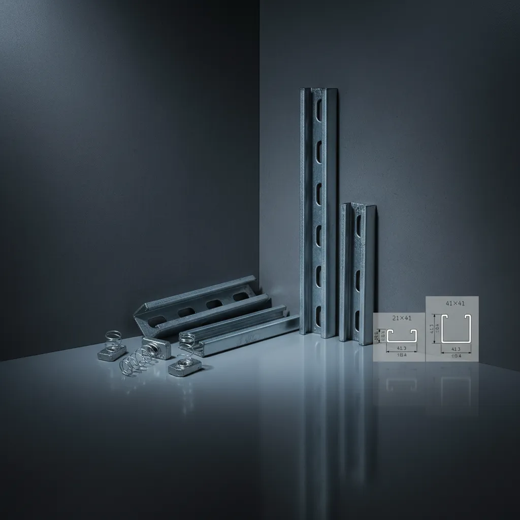 Unistrut Steel Support C Channel With Cable Tray Accessories Malleable Iron Cleat and HDG Nut Bolt for Wiring Jiangsu, China+Non-Alloy+15-21 days+BS+BESCA