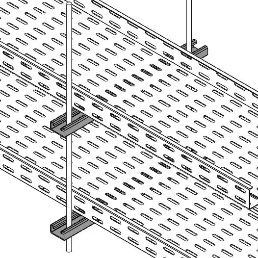 High Temperature Resistant Ventilated Cable Tray Hole Size 7x30mm for Steel Mills and Furnace Room Applications 2.44mm/3m/6m+50-900mm