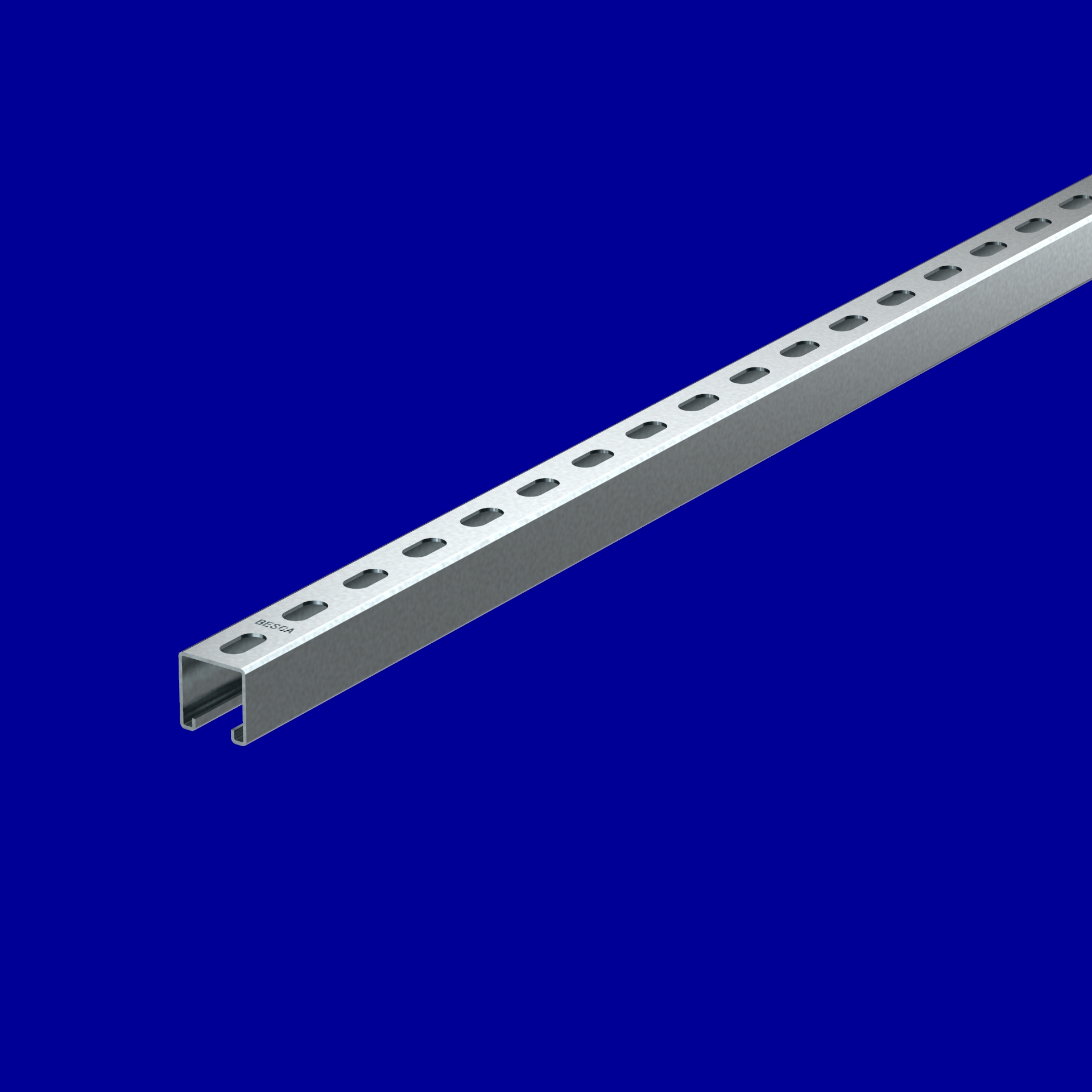 UNISTRUT CHANNEL 1-5/8 INCH - HEIGHT 1-5/8 INCH WIDTH - 12 GAUGE PRE-GALVANIZED SLOTTED HOLES