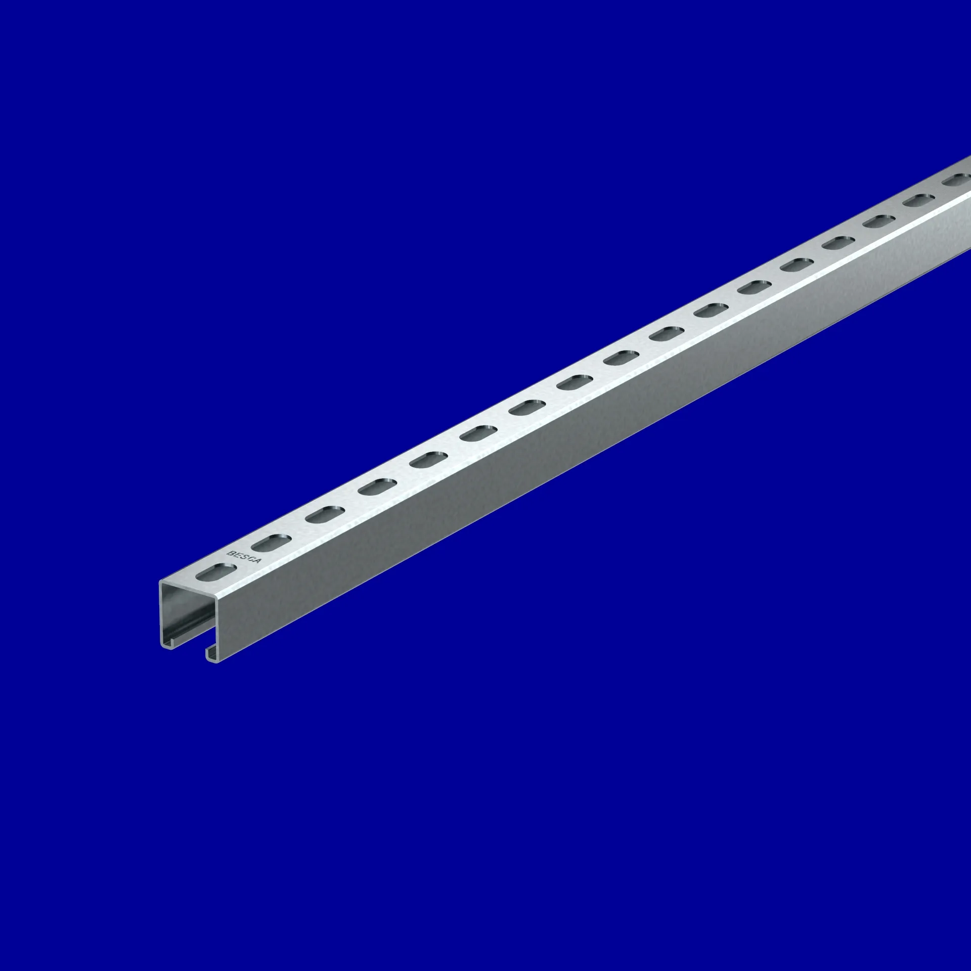 UNISTRUT CHANNEL 1-5/8 INCH - HEIGHT 1-5/8 INCH WIDTH - 12 GAUGE PRE-GALVANIZED SLOTTED HOLES 41x41